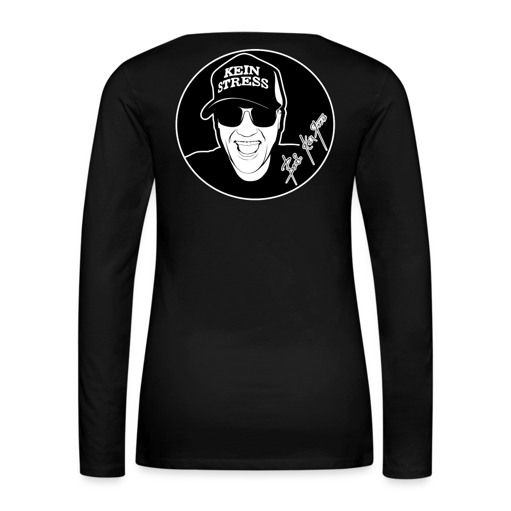 Boscho Kein Stress ® Frauen Premium Langarmshirt - Schwarz