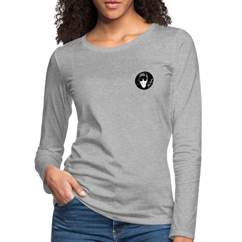 Boscho Kein Stress ® Frauen Premium Langarmshirt - Grau meliert