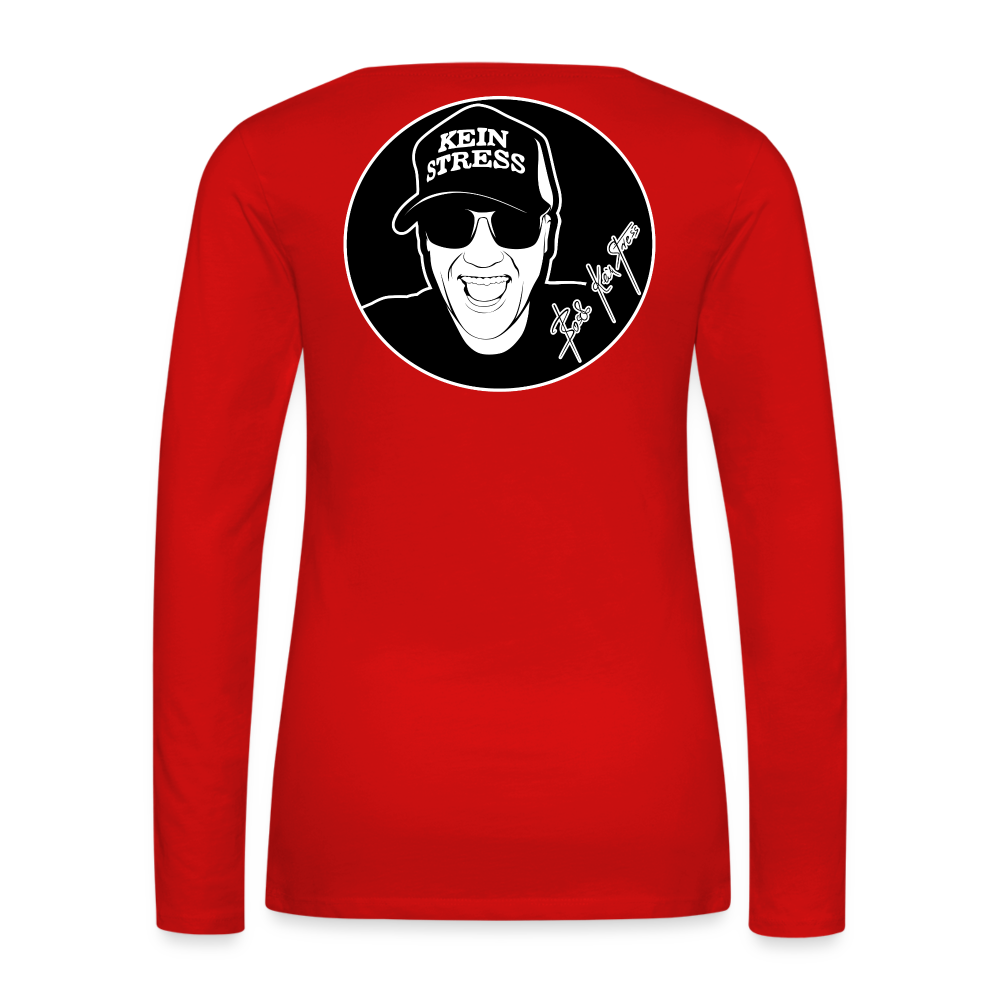 Boscho Kein Stress ® Frauen Premium Langarmshirt - Rot