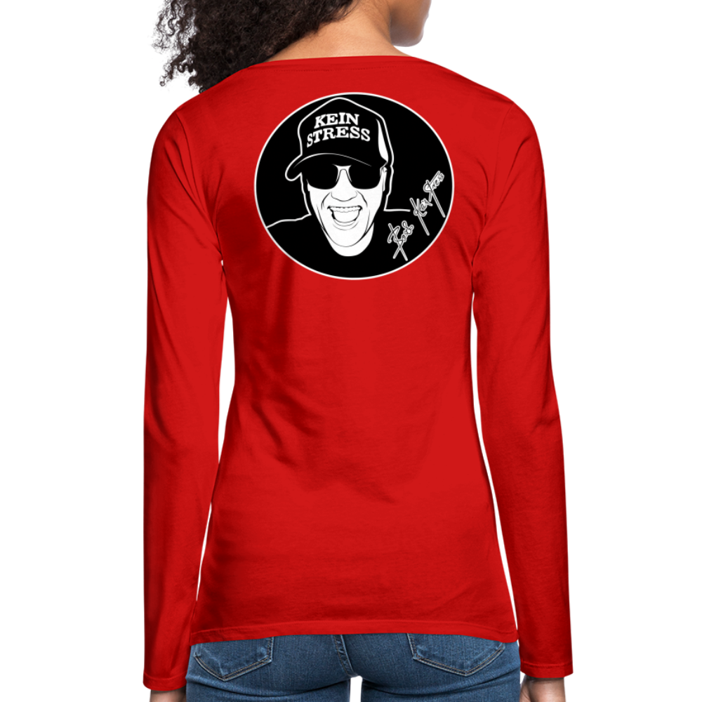 Boscho Kein Stress ® Frauen Premium Langarmshirt - Rot