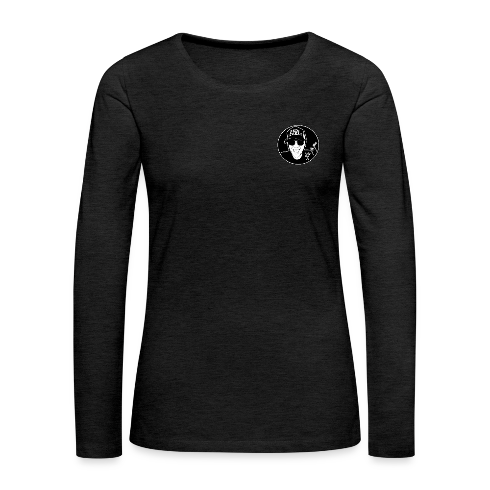 Boscho Kein Stress ® Frauen Premium Langarmshirt - Anthrazit