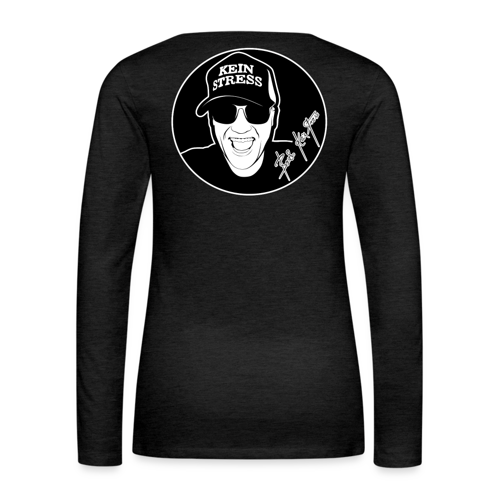 Boscho Kein Stress ® Frauen Premium Langarmshirt - Anthrazit
