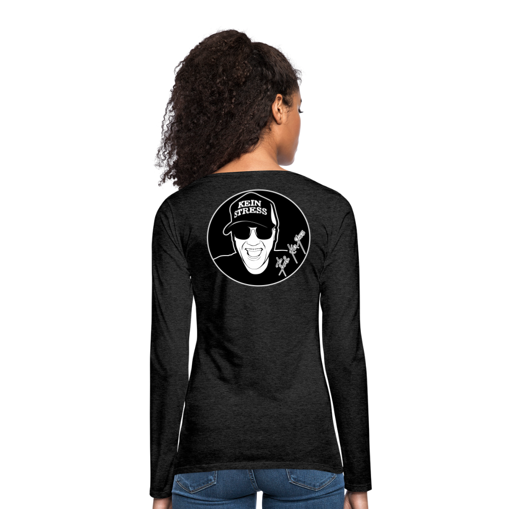 Boscho Kein Stress ® Frauen Premium Langarmshirt - Anthrazit