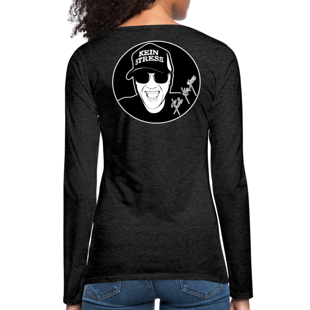 Boscho Kein Stress ® Frauen Premium Langarmshirt - Anthrazit