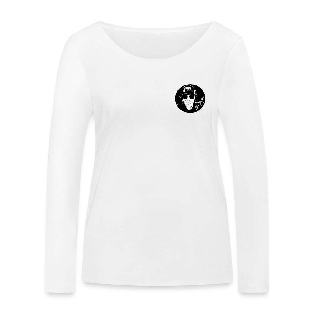 Boscho Kein Stress ® Frauen Bio-Langarmshirt - weiß