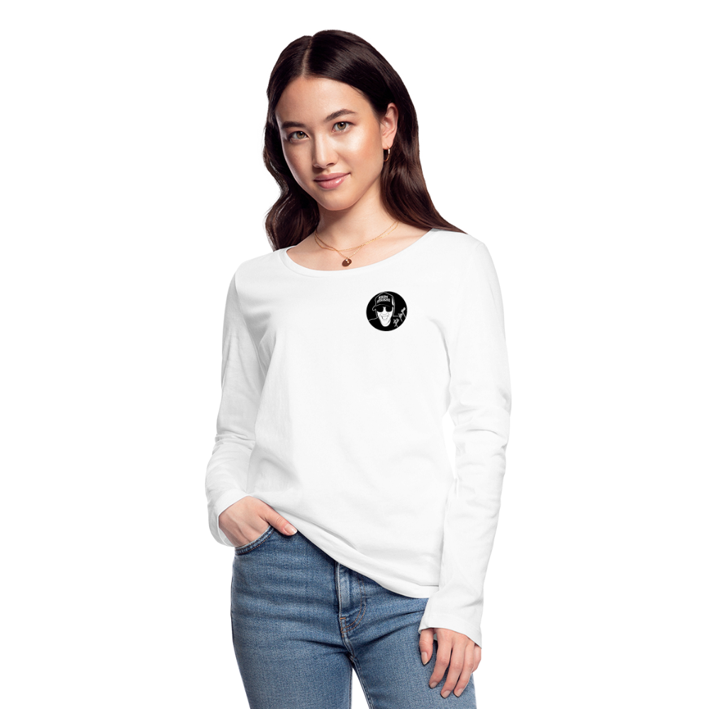 Boscho Kein Stress ® Frauen Bio-Langarmshirt - weiß