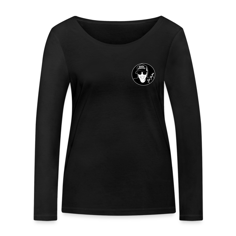 Boscho Kein Stress ® Frauen Bio-Langarmshirt - Schwarz