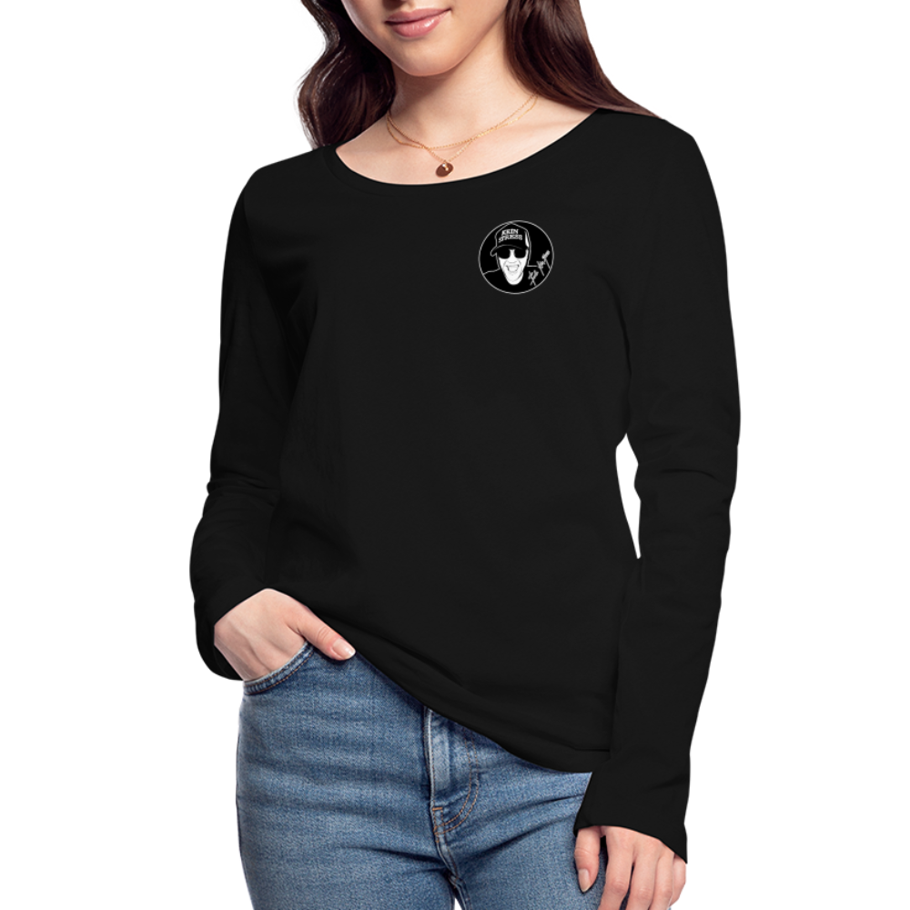 Boscho Kein Stress ® Frauen Bio-Langarmshirt - Schwarz