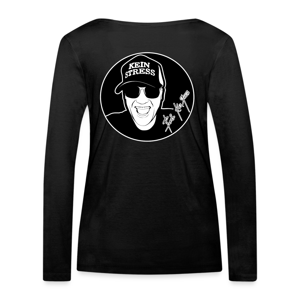 Boscho Kein Stress ® Frauen Bio-Langarmshirt - Schwarz