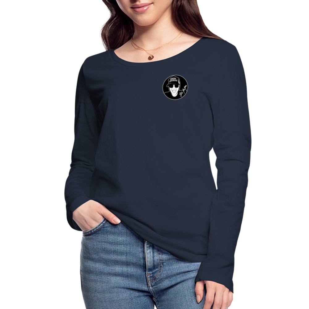 Boscho Kein Stress ® Frauen Bio-Langarmshirt - Navy