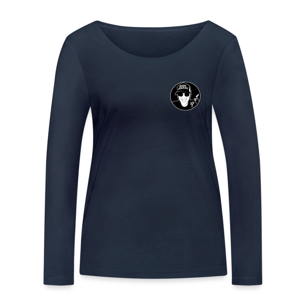 Boscho Kein Stress ® Frauen Bio-Langarmshirt - Navy