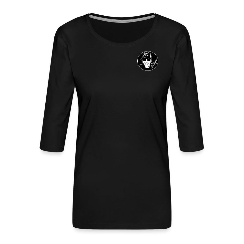 Boscho Kein Stress ® Frauen Premium 3/4-Arm Shirt - Schwarz