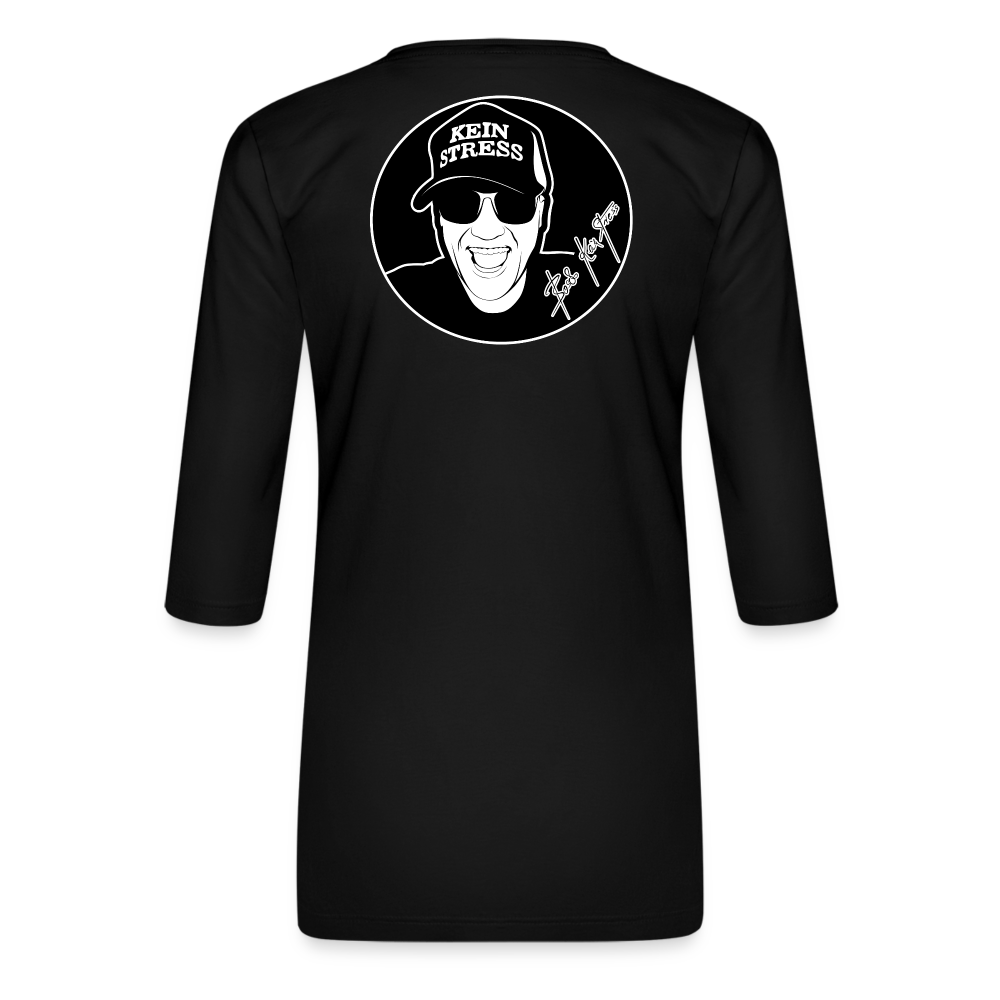 Boscho Kein Stress ® Frauen Premium 3/4-Arm Shirt - Schwarz