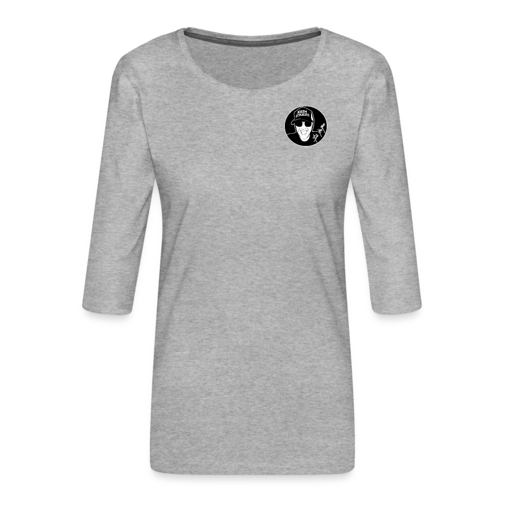 Boscho Kein Stress ® Frauen Premium 3/4-Arm Shirt - Grau meliert