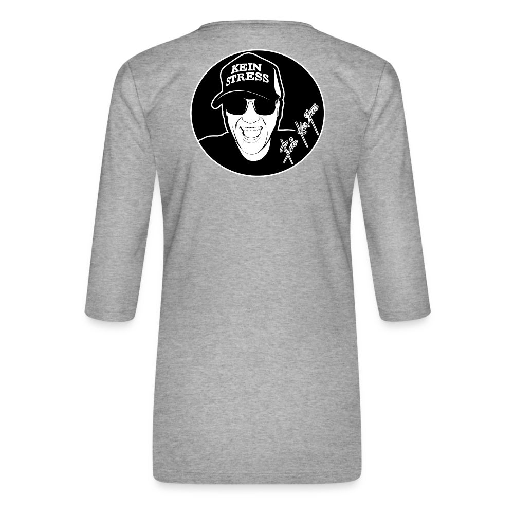 Boscho Kein Stress ® Frauen Premium 3/4-Arm Shirt - Grau meliert
