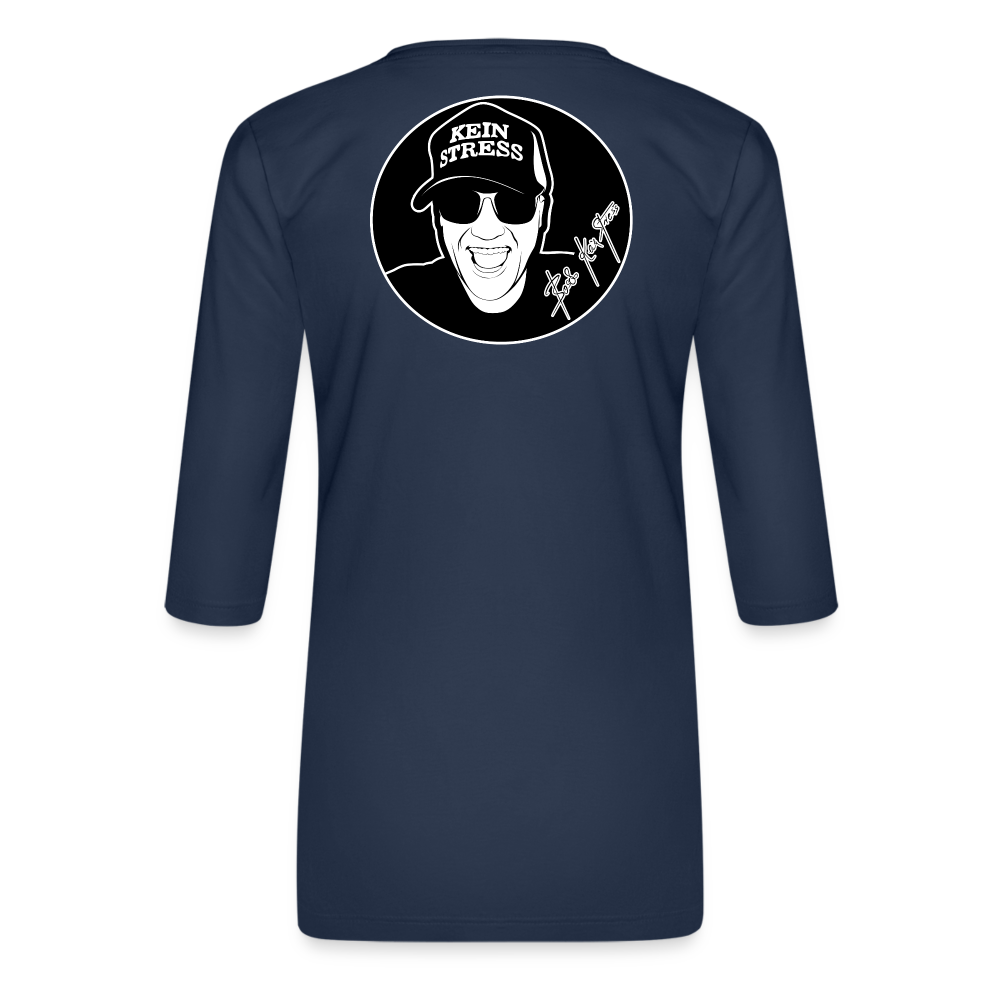 Boscho Kein Stress ® Frauen Premium 3/4-Arm Shirt - Navy