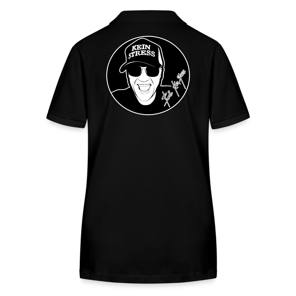 Boscho Kein Stress ® Frauen Bio-Poloshirt ELLISER - Schwarz