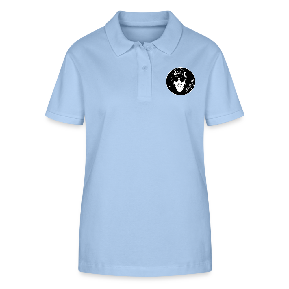 Boscho Kein Stress ® Frauen Bio-Poloshirt ELLISER - sky Blue