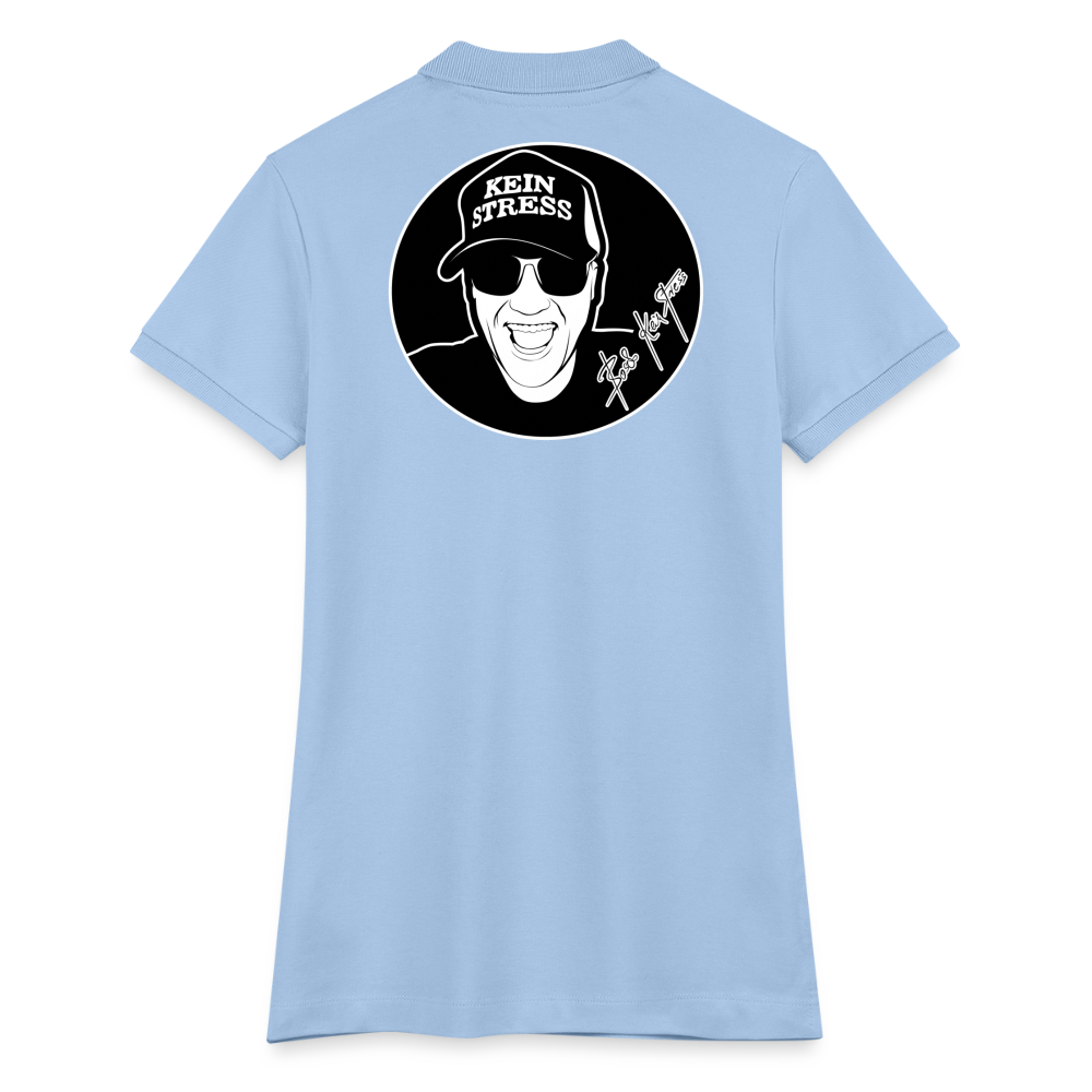 Boscho Kein Stress ® Frauen Bio-Poloshirt ELLISER - sky Blue