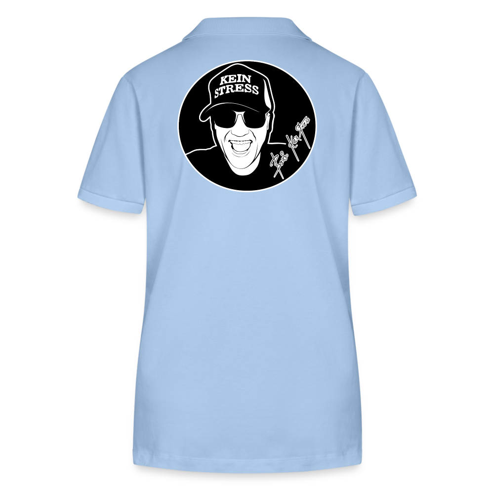 Boscho Kein Stress ® Frauen Bio-Poloshirt ELLISER - sky Blue