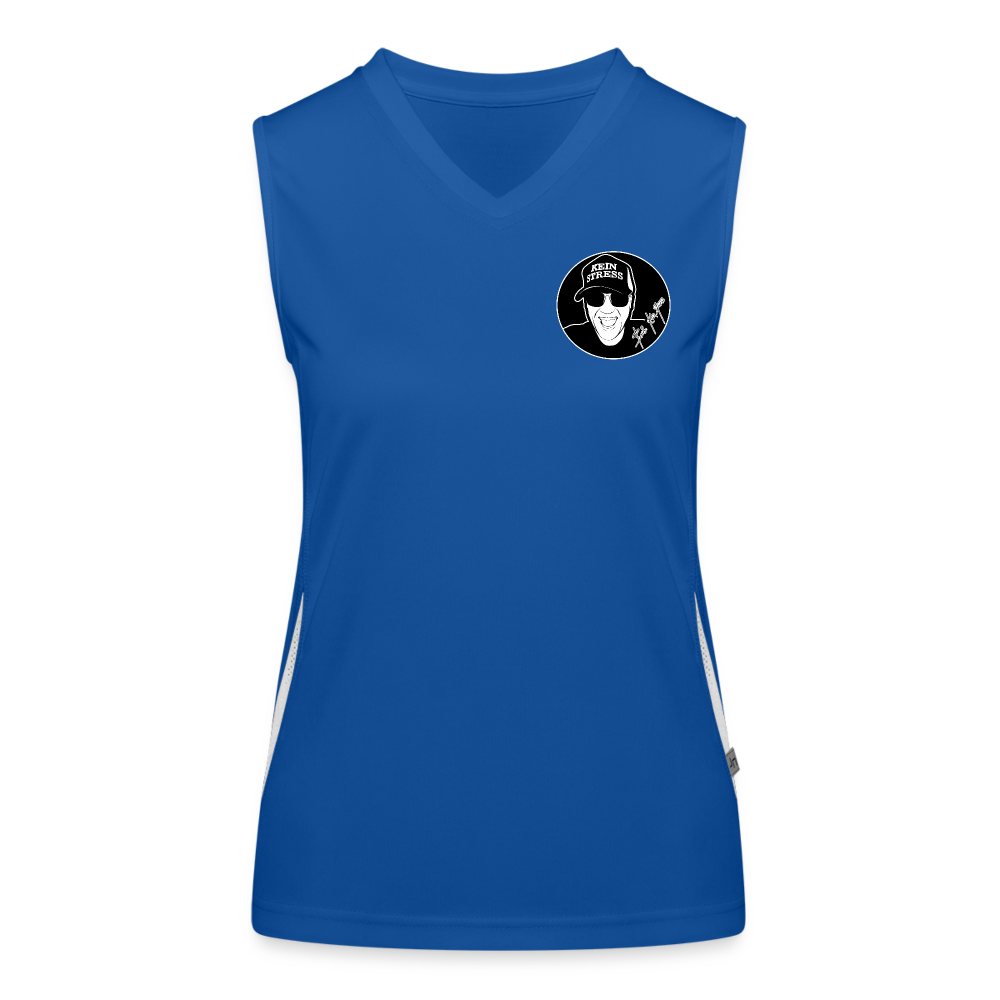 Boscho Kein Stress ® Funktionelles Kontrast-Tank Top für Frauen - Royal/Weiß