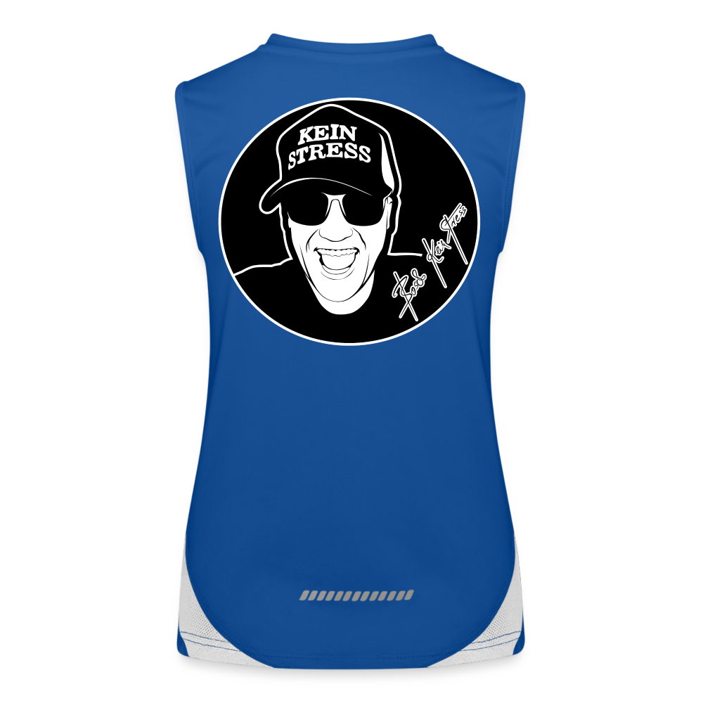 Boscho Kein Stress ® Funktionelles Kontrast-Tank Top für Frauen - Royal/Weiß