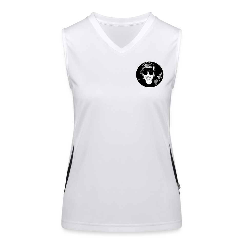 Boscho Kein Stress ® Funktionelles Kontrast-Tank Top für Frauen - Weiß/Schwarz