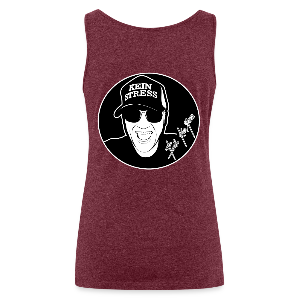 Boscho Kein Stress ® Frauen Premium Tank Top - Bordeauxrot meliert