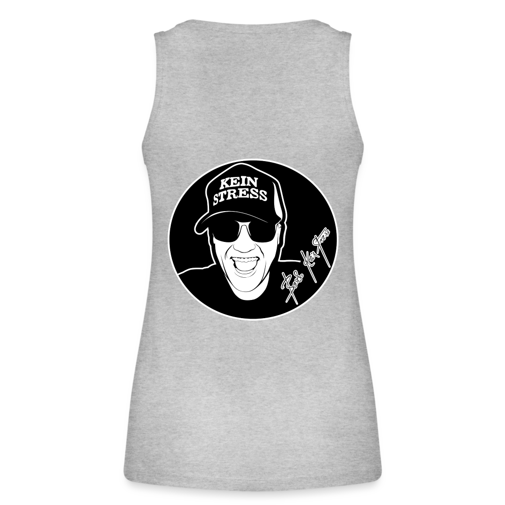 Boscho Kein Stress ® Frauen Bio Tank Top - Grau meliert