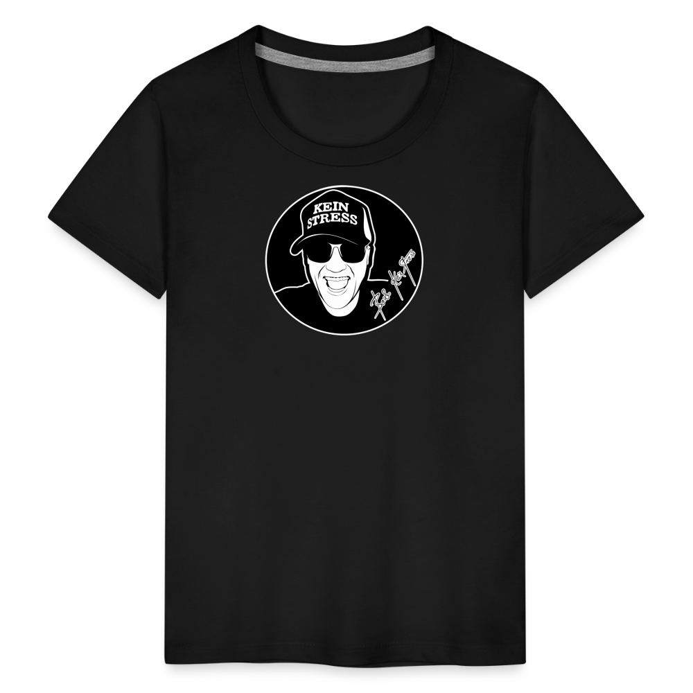 Boscho Kein Stress ® Kinder Premium T-Shirt - Schwarz