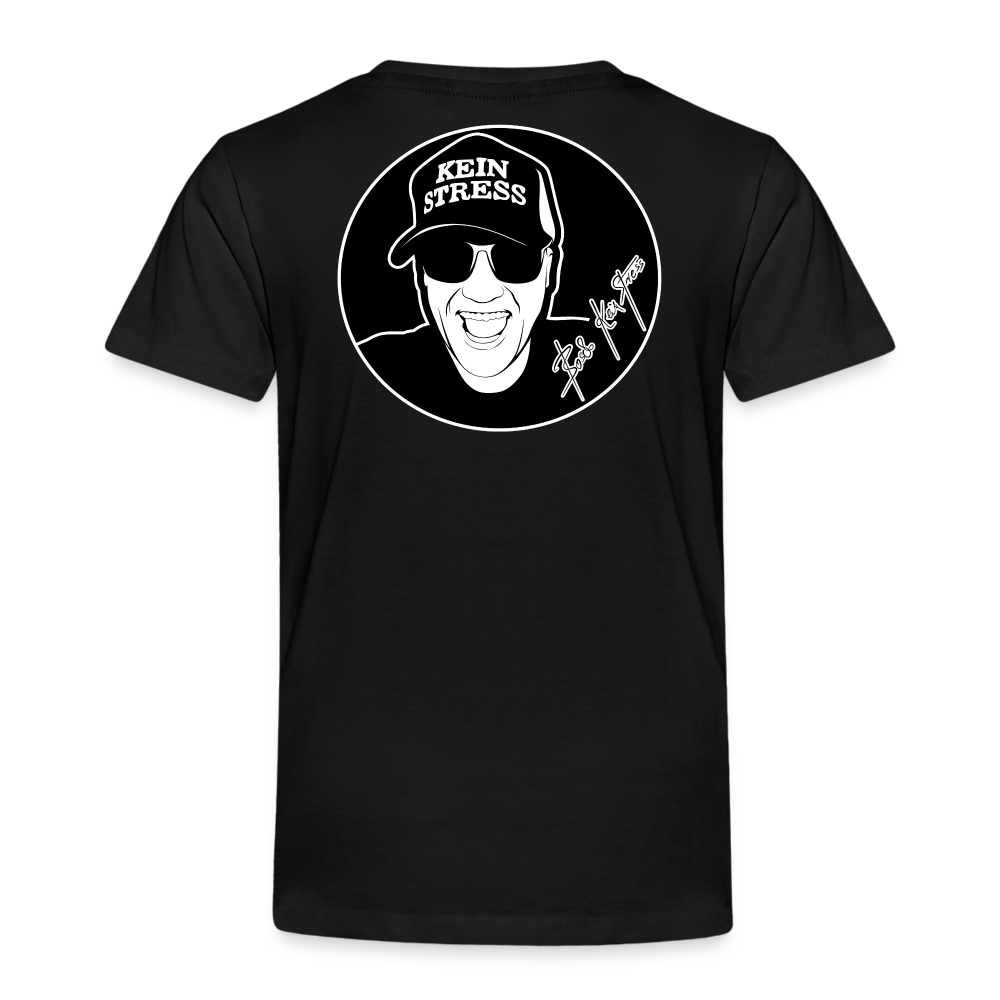 Boscho Kein Stress ® Kinder Premium T-Shirt - Schwarz