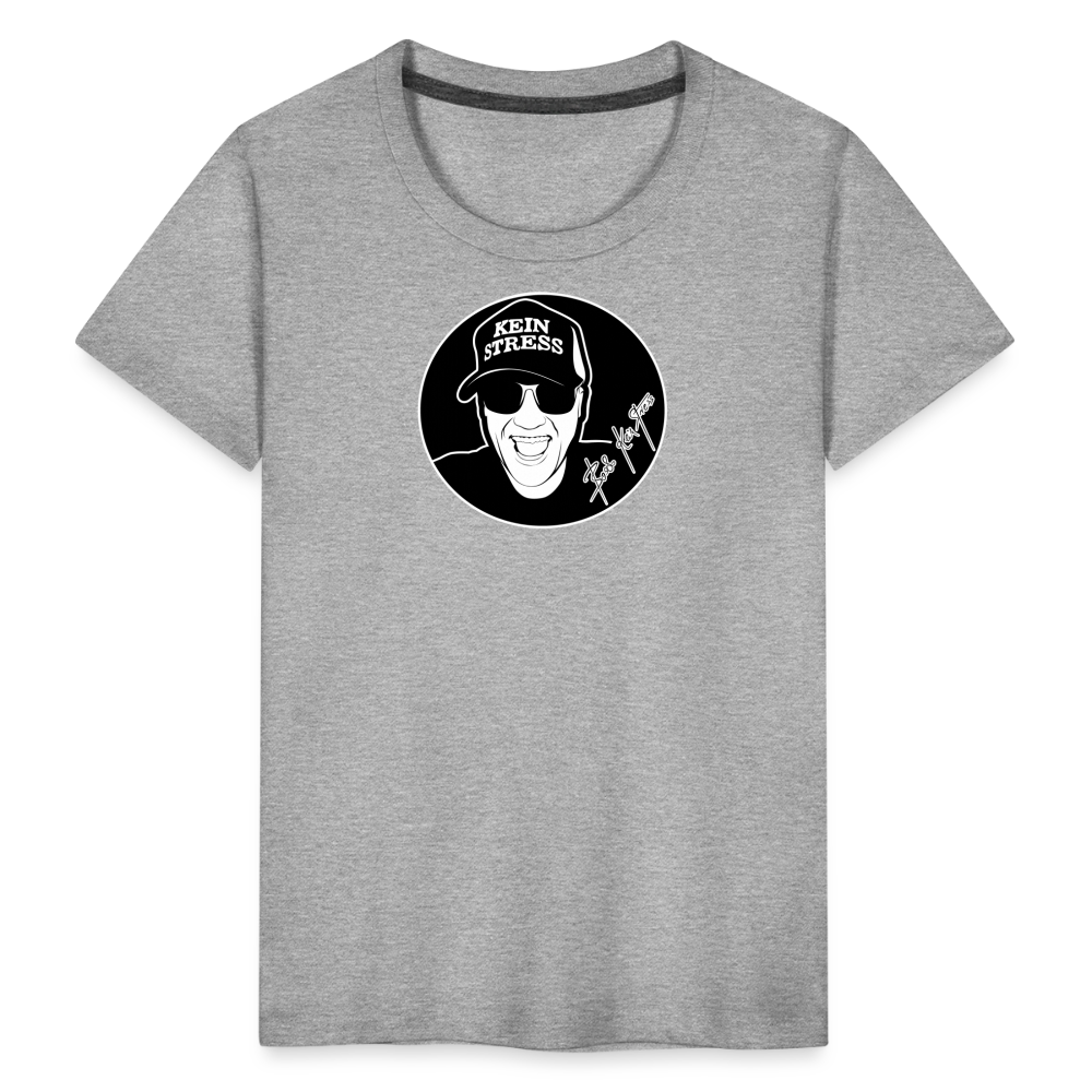 Boscho Kein Stress ® Kinder Premium T-Shirt - Grau meliert