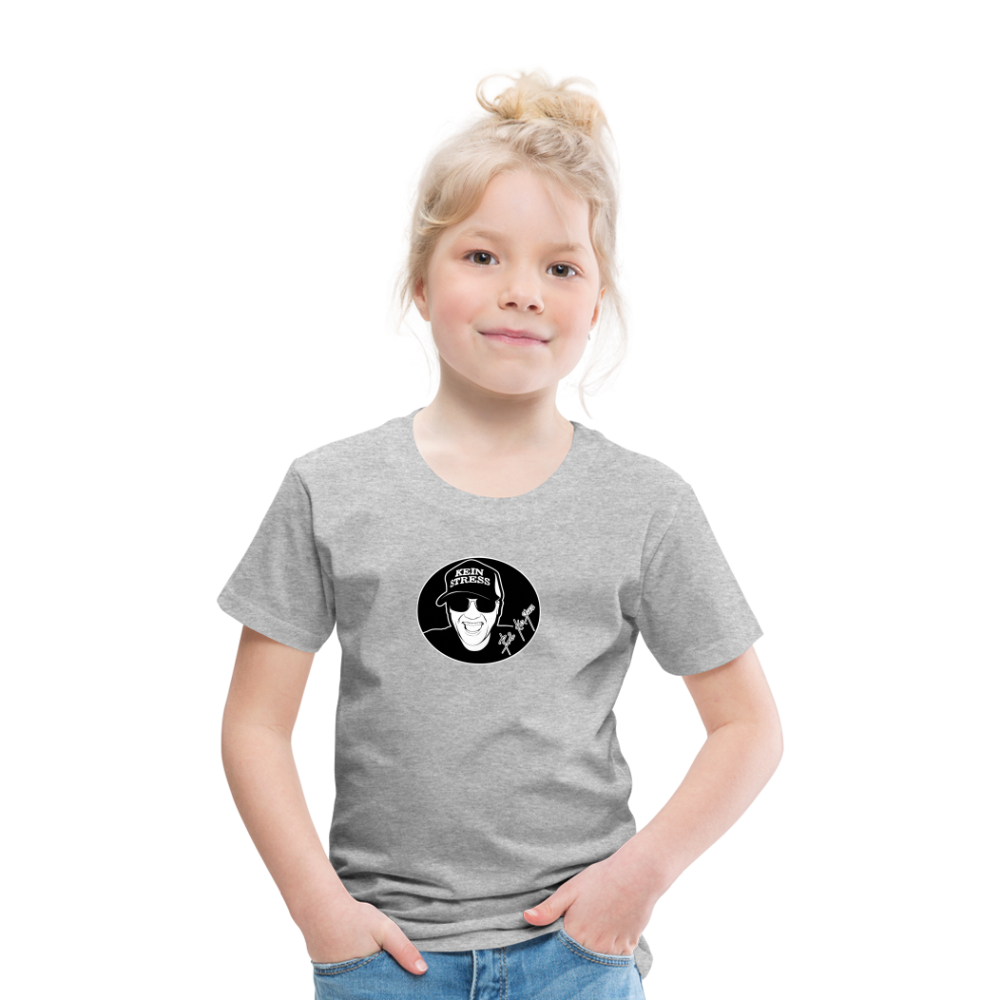 Boscho Kein Stress ® Kinder Premium T-Shirt - Grau meliert