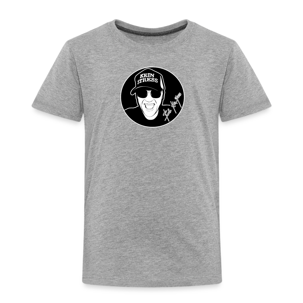 Boscho Kein Stress ® Kinder Premium T-Shirt - Grau meliert