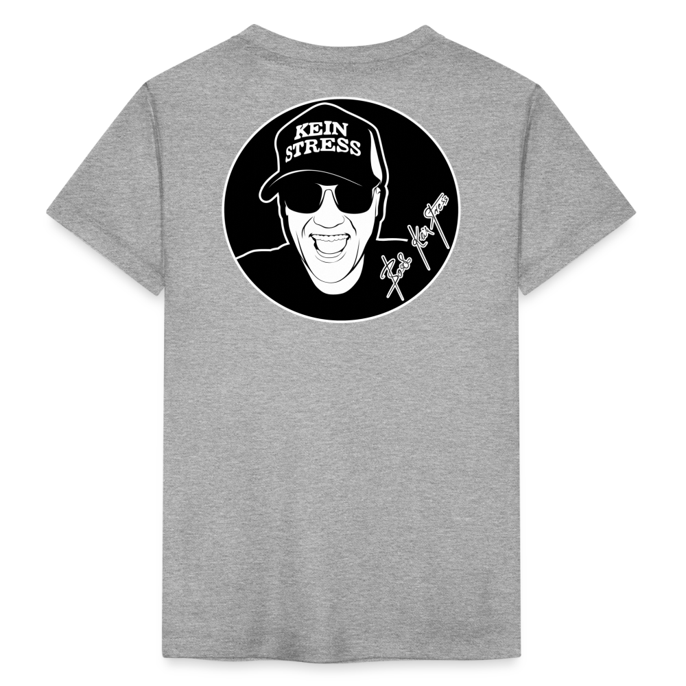 Boscho Kein Stress ® Kinder Premium T-Shirt - Grau meliert