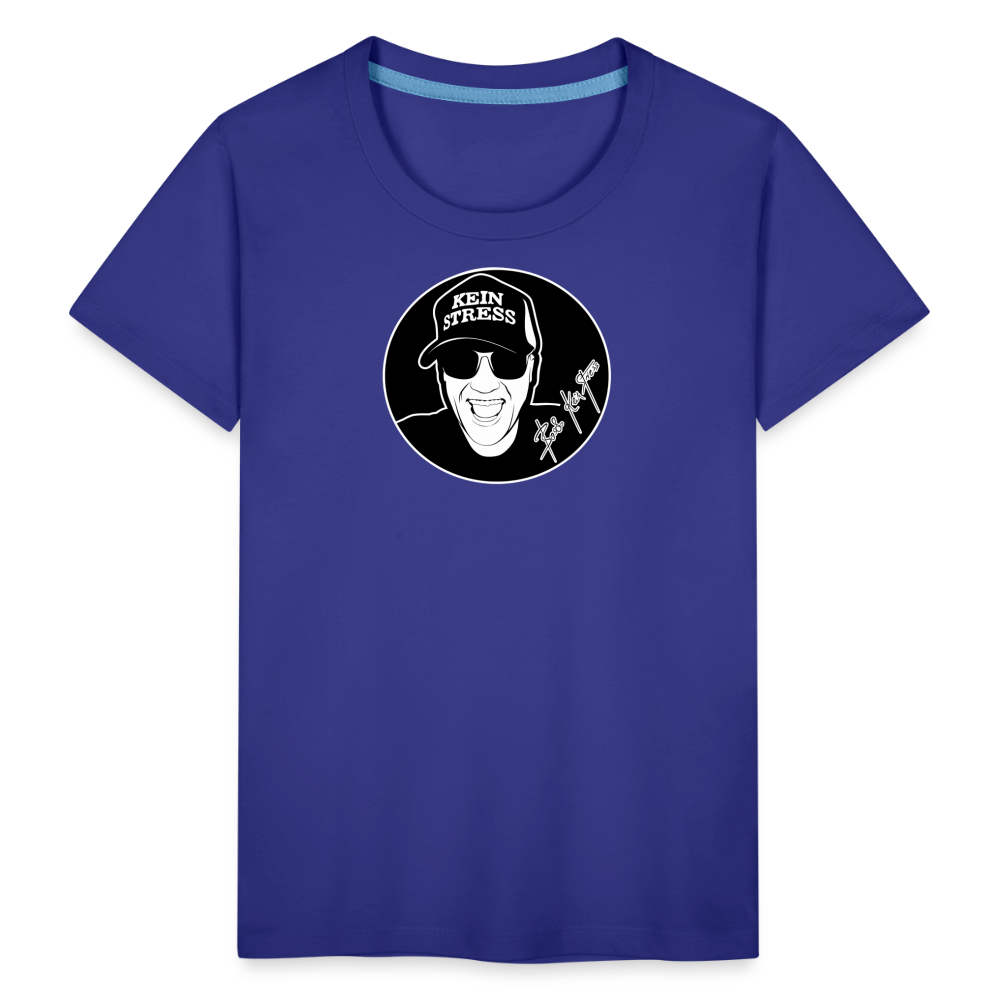 Boscho Kein Stress ® Kinder Premium T-Shirt - Königsblau