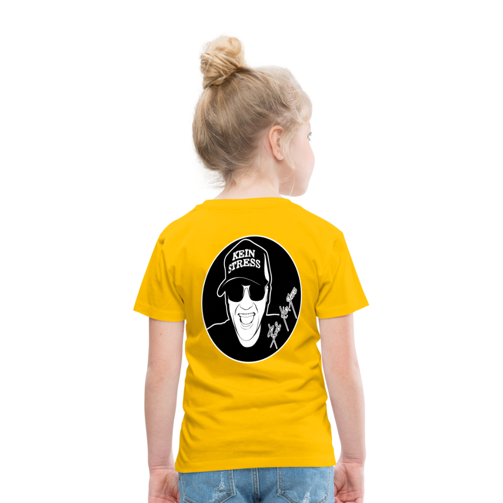 Boscho Kein Stress ® Kinder Premium T-Shirt - Sonnengelb