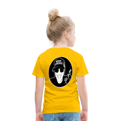 Boscho Kein Stress ® Kinder Premium T-Shirt - Sonnengelb