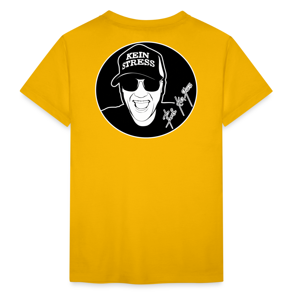 Boscho Kein Stress ® Kinder Premium T-Shirt - Sonnengelb