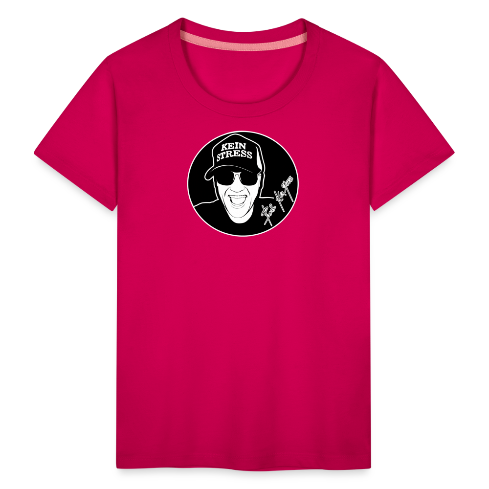 Boscho Kein Stress ® Kinder Premium T-Shirt - dunkles Pink