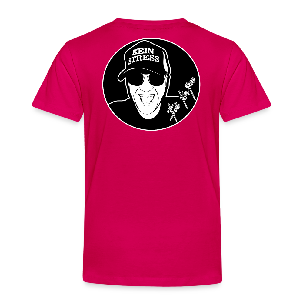 Boscho Kein Stress ® Kinder Premium T-Shirt - dunkles Pink