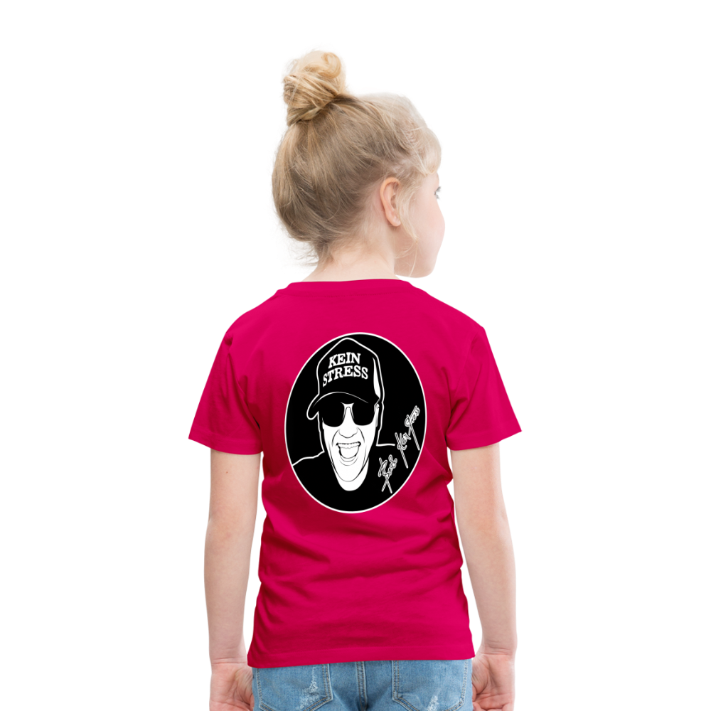 Boscho Kein Stress ® Kinder Premium T-Shirt - dunkles Pink