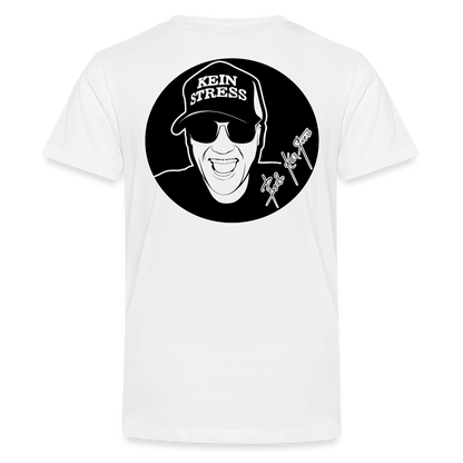 Boscho Kein Stress ® Teenager Premium T-Shirt - weiß