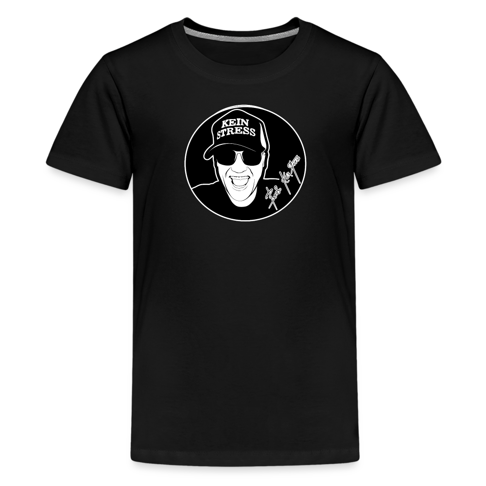 Boscho Kein Stress ® Teenager Premium T-Shirt - Schwarz