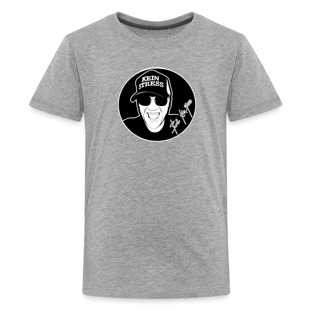 Boscho Kein Stress ® Teenager Premium T-Shirt - Grau meliert