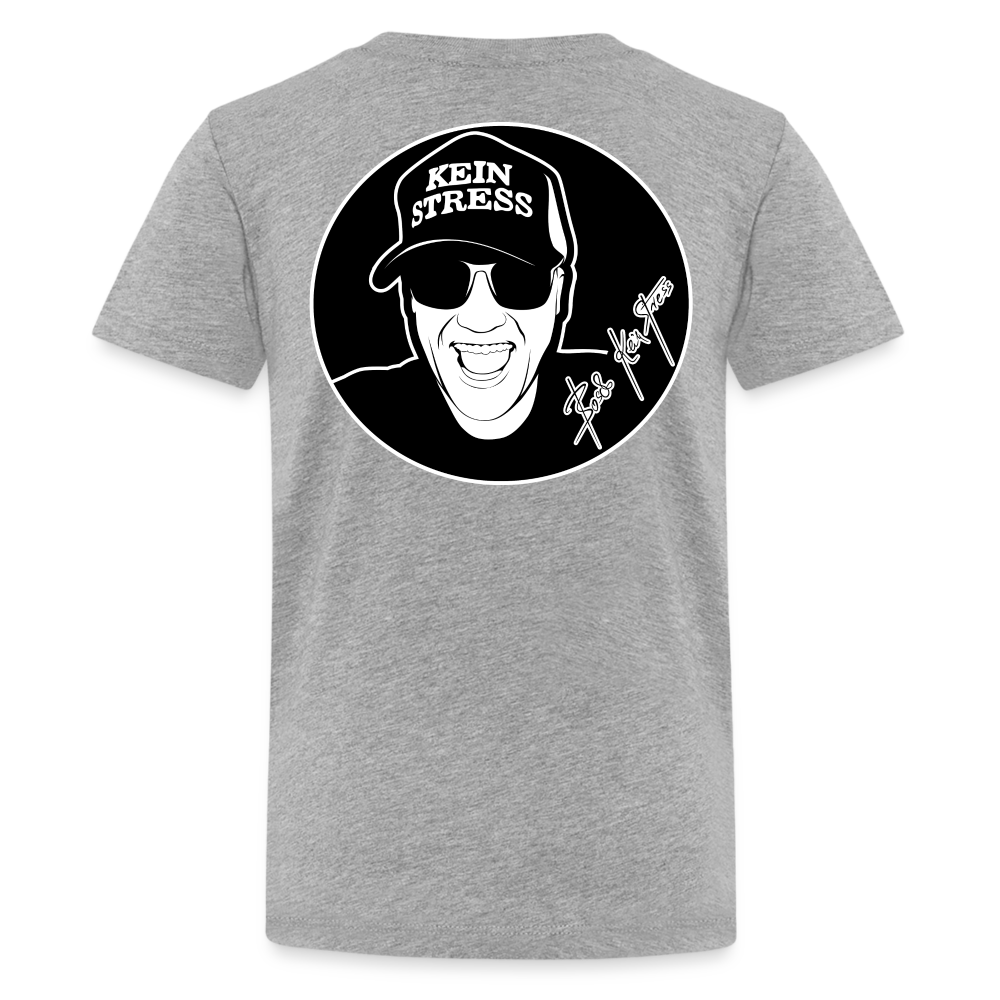 Boscho Kein Stress ® Teenager Premium T-Shirt - Grau meliert