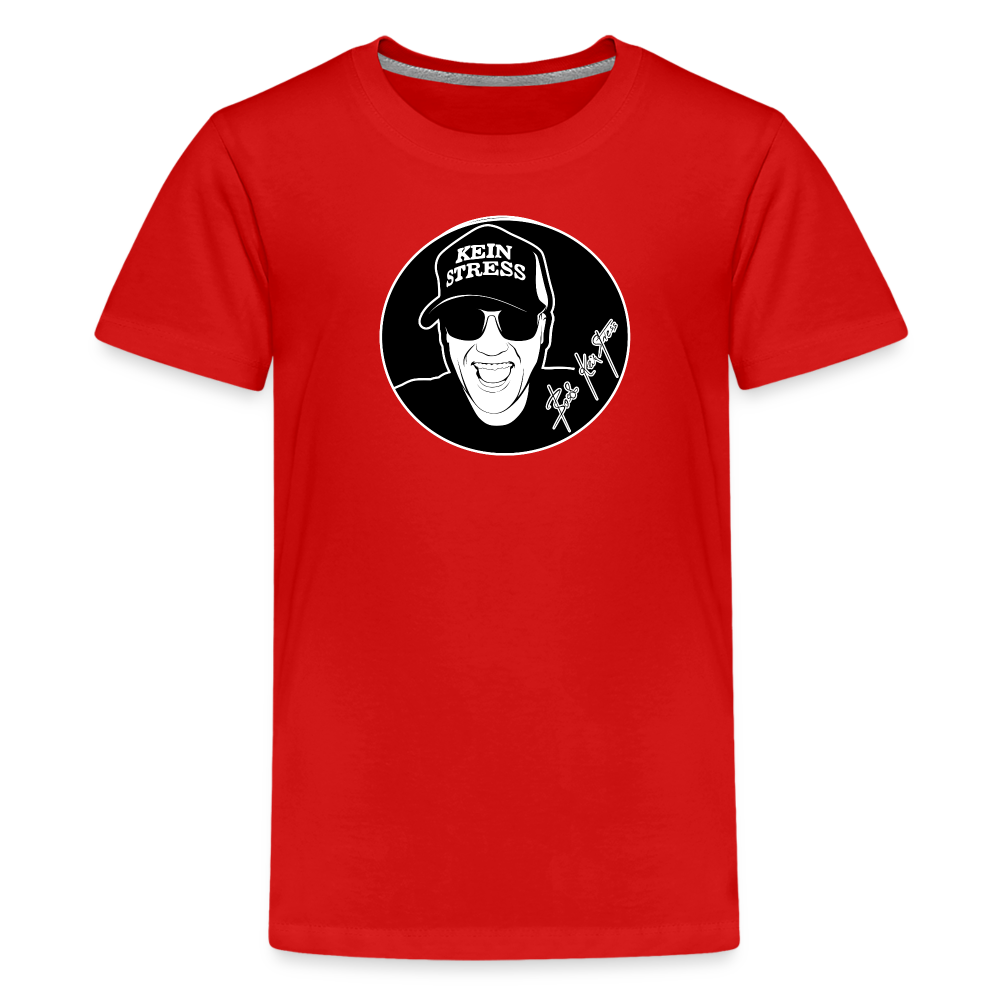 Boscho Kein Stress ® Teenager Premium T-Shirt - Rot