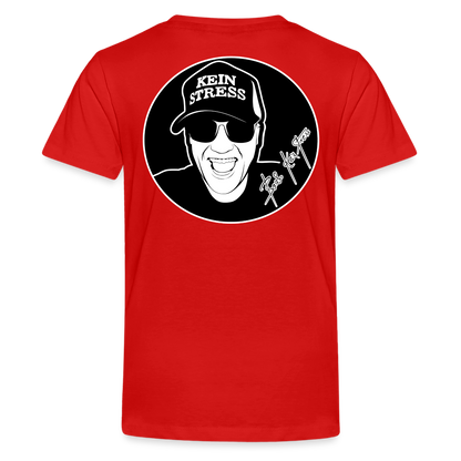 Boscho Kein Stress ® Teenager Premium T-Shirt - Rot