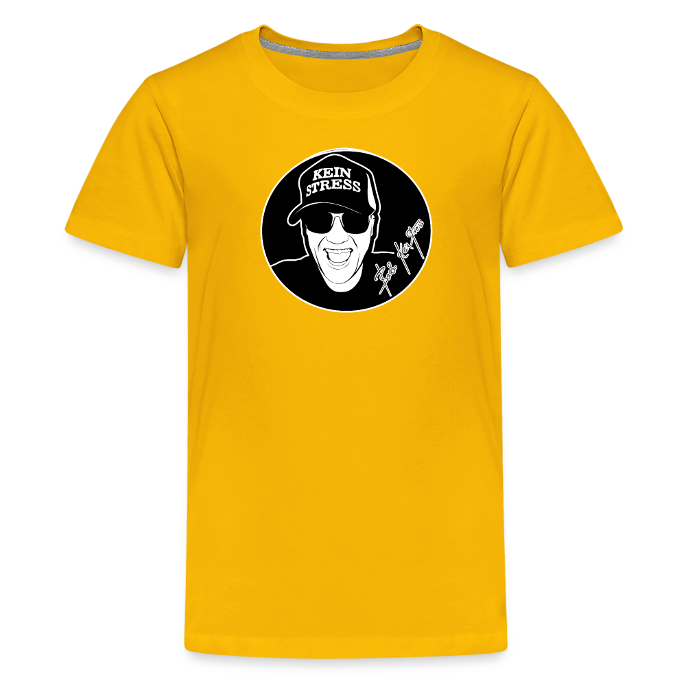 Boscho Kein Stress ® Teenager Premium T-Shirt - Sonnengelb