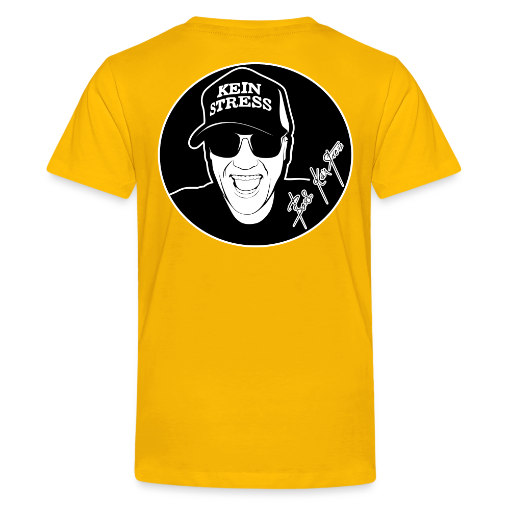 Boscho Kein Stress ® Teenager Premium T-Shirt - Sonnengelb